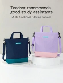 1入牛津布跨身藝術袋,大容量,適用於6-12歲的小學生 - 紅色 - 查看 1