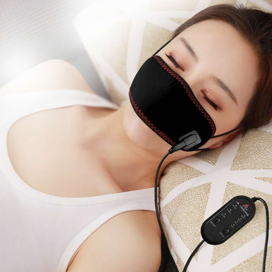 電熱鼻罩防塵、抗過敏、緩解鼻子癢、阻塞、暖身、按摩、保暖、睡眠 - 黑色 - 查看 1