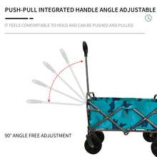 Multipurpose Micro Collapsible Beach Trolley Cart Camping Folding Wagon - Navy Blue - View 10