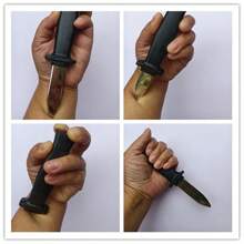 Fake Knife Props Toy, Joke Magic Plastic Retractable Knife, Joke Prank Prop Knife, Scary Prank Fake Dagger, Funny Retractable Blade For Costume Party, Cosplay, Shooting Performance, Birthday, Whole Person Funny Toy - Black - View 1