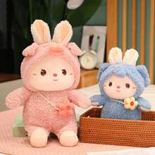 1 Pc Spot Mascot Doll Cute Transformation Small White Rabbit Plush Toy Girl Sleeping Holding Cloth Doll - 50cm - View 2