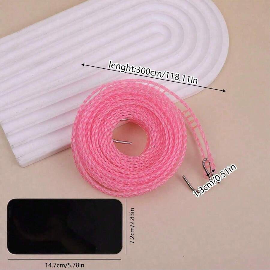 1pc 3m Thickened Clothesline, Indoor Outdoor Windproof AntiSlip