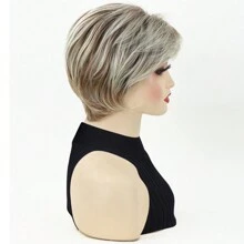 Tóc giả dệt tổng hợp Tóc giả Mái - màu nâu - Xem 5