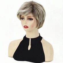 Tóc giả dệt tổng hợp Tóc giả Mái - màu nâu - Xem 4