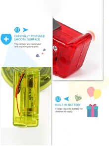 【隨機條紋】1個多聲道語音變換器,帶有4種不同的聲音模式,可改變你的聲音,適合所有年齡段 - 紅色 - 查看 3