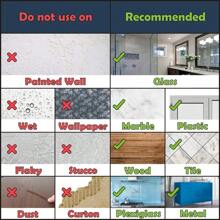 自粘掛鉤,22磅重負荷牆壁門掛鉤,透明塑料黏性掛鉤,適用於家庭廚房浴室辦公室 - 無色 - 查看 5