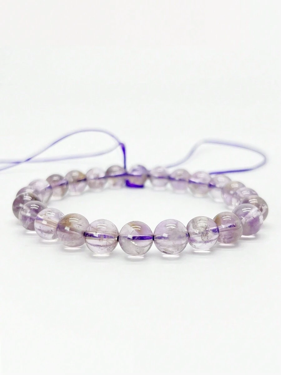 1條簡潔時尚的紫色塔形水晶手珠,適合日常佩戴和送禮 - 淡紫色 - 查看 1
