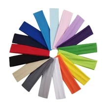 Women's Elastic Headband For Daily Wearing, Sports, Yoga, And Face Washing With 17 Colors For Selection - Baby Blue - View 2