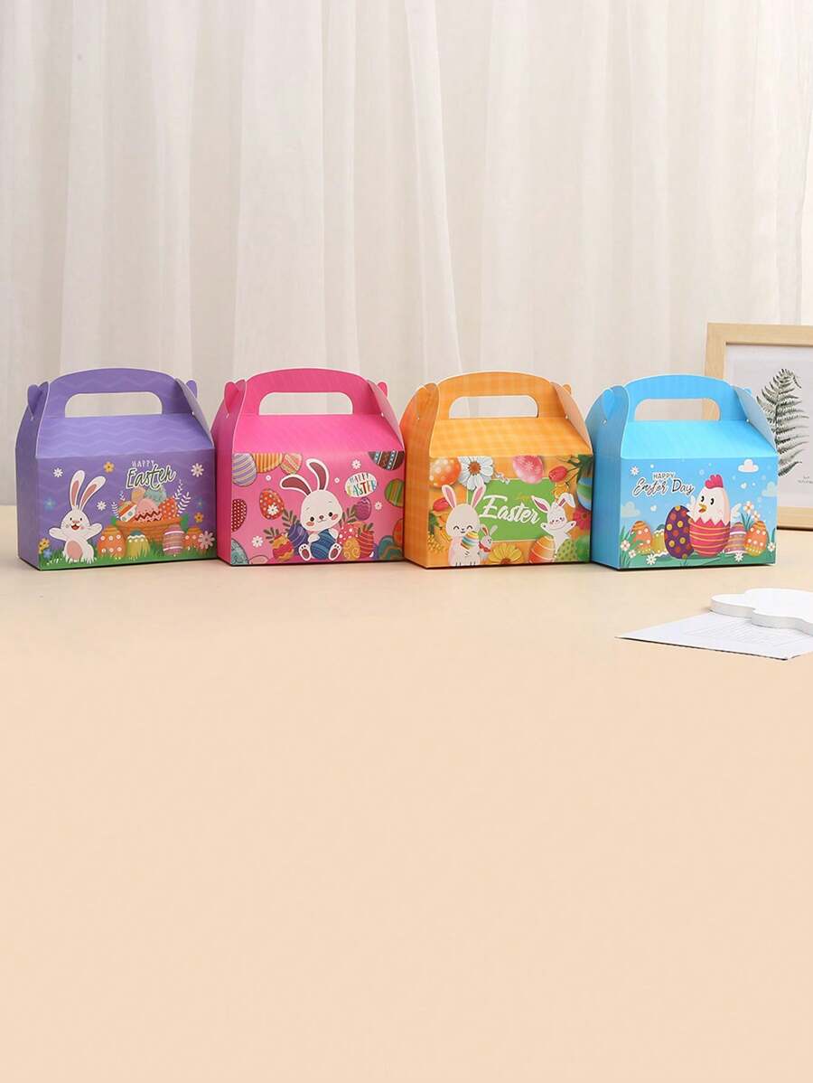 8pcs/Set 16*9*9cm Cartoon Cute Easter Candy Gift Box For Festival Packaging - Multicolor - View 1