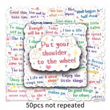 50 Piezas De Frases Cortas Inspiradoras En Inglés Con Pegatinas Personalizadas A Prueba De Agua - Albaricoque - Ver 1