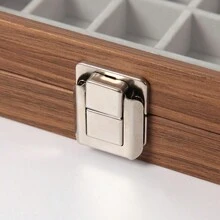 1pc Multifunctional Wooden Jewelry Box, With Multiple Compartments For Storing Different Types Of Jewelry Such As Necklace, Ring, Pendant, Etc. - Brown - View 5