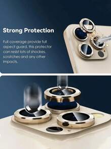 9H Tempered Glass Metal Ring Camera Cover Film - Protect Your Compatible With Apple16 14 Pro (6.1 Inch) & 14 Pro Max (6.7 Inch) With Case Friendly Anti-Scratch High Definition Coverage & A Metal Ring For Maximum Protection! Gift For Birthday, Family, Friends Alloy Metal With Tempered Glass Full Cover, Lens Protector, Phone Accessories