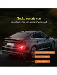 2入組立體反光壁虎形狀汽車貼紙,創意汽車外觀刮傷蓋貼紙,多種顏色/1入組有趣個性化刮傷蓋車貼,狗狗圖案,適用於側窗、後窗或車身 - 白色 - 查看 3