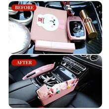 AD 1入組汽車座椅縫隙卡片耐磨汽車座椅間隙支架座椅縫隙收納袋座椅側邊收納盒汽車收納袋盒 - 黑色 - 查看 5