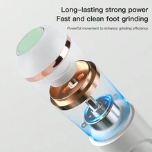 1個帶顯示屏的電動足磨刀; 玻璃磨頭,快速去除老茧,並具有更長的使用壽命; 悄音設計,無噪音電機具有強大的動力和長久的使用壽命; 兩種可調節的速度; 360度水平旋轉; - 白色 - 查看 5