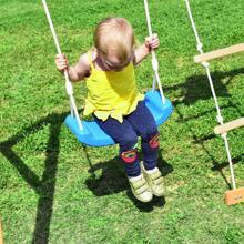 Wooden Swing Set With Slide, Outdoor Playset Backyard Activity Playground Climb Swing Outdoor Play Structure For Toddlers, Ready To Assemble Wooden Swing-N-Slide Set Kids Climbers - 紅色 - 查看 7