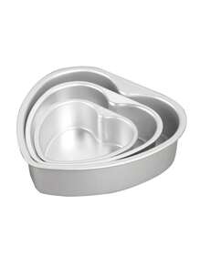 1 Peça Forma de Bolo com Bottom Fixo em Formato de Coração, Liga de Alumínio Anodizado, Ferramenta de Cozinha para Festa e Dia dos Namorados para Fazer Bolo Chiffon, Pudim, etc.