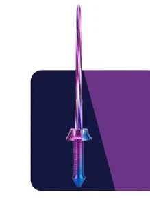 1pc Spiral Gradient Extendable 3d Printed Sword With Retractable Blade Waving Toy For Cosplay, Party Decoration And Role Play - Purple - View 6