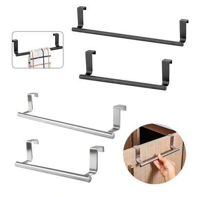 1個掛鉤不鏽鋼毛巾架,適用於浴室儲物櫥,衣櫥掛架