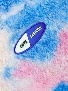 1pc Warm Plush Pet Clothes With Soft & Comfortable Tie-Dye Fabric Suitable For Cat & Dog As Sleepwear