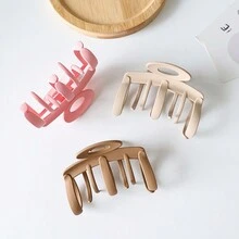 6pcs Women's Matte Hair Claw Clips Suitable For Daily Wear - Multicolor - View 9