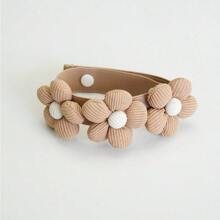 1pc Baby Room Decor Polyester Flower Petal Shaped Window Curtain Buckle, Nordic Style, Window Treatment - Khaki Trio - View 4