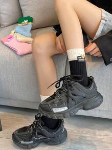 4 đôi tất dài dệt kim thể thao ngoài trời dành cho nữ màu hồng & nhiều màu cho nhiều dịp khác nhau - Nhiều màu - Xem 9