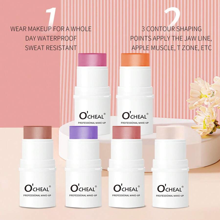 Cream Blush Makeup, Buildable Blush Stick For Cheeks, Long Wearing, Easy Application