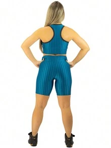 Women Sports Sets - Màu xanh bạc hà - Xem 4