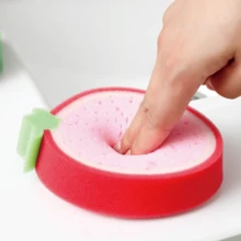 1pc Fruit Shaped Random Cleaning Sponge Suitable For Kitchen - Multicolor - View 4