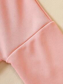 Young Girl 1pc Fashionable Coffee Cat Printed Long Sleeve Sweatshirt, Spring/Autumn/Winter - Pink - View 4