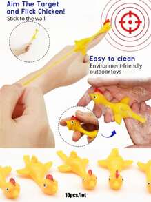 10 Stück/Packung 20 Stück/Packung Teenager gelbe Finger Abschuss fliegende Gummi Hühner elastisch dehnbar Stress-Abbau lustige Scherz praktische Witzartikel Klebetricks an Wand Neuheit Geschenke, Spielzeug, lustig, Geschenke, Spielzeug, lustig, Geschenke, Spielzeug, Fidget Spielzeug, Geschenke für Teenager, Großpackung, Fidget Spielzeug für Erwachsene