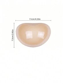 1pair Bikini Breast Lifting Pad, Breathable Sponge Bra Pad, Paste Bra Pad For Swimsuit & Bikini - Khaki - View 8