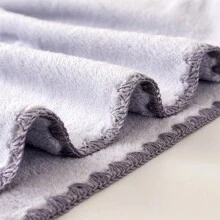 1 件刺繡卡通熊浴室柔軟吸水不起毛珊瑚絨浴巾 - 灰色 - 查看 6