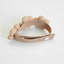 1pc Baby Room Decor Polyester Flower Petal Shaped Window Curtain Buckle, Nordic Style, Window Treatment - Khaki Trio - View 6