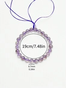 1條簡潔時尚的紫色塔形水晶手珠,適合日常佩戴和送禮 - 淡紫色 - 查看 7