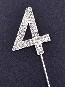 Round Silver Cake Topper Decoration For Birthday Baking, Dessert Table Decoration - Silver 4 - View 2