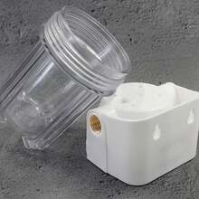 1入5英寸透明過濾瓶淨水器前置過濾器家用濾芯淨水器,適用於水龍頭、淋浴、洗衣機、熱水器等（2cm / 0.78英寸接口）,附送濾心 - 白色 - 查看 7