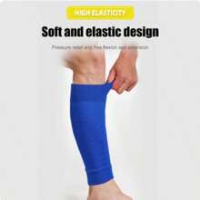 1 par Manga de pierna deportiva para exteriores, manga de compresión para la pantorrilla, calentador de piernas para ejercicio, protector de pierna para correr y acondicionamiento físico profesional, color aleatorio