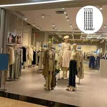 2入組節省空間衣架,高級智能衣架掛鉤,穩固的懸掛衣架,5個孔位適合重型衣物,衣櫥整理與儲存,是大學宿舍必備,適用於服裝店 - 黑色 - 查看 7