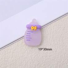 10pcs Cartoon Purple Princess Cake Bottle Shaped Resin Cabochons For Diy Hair Accessories Or Jewelry Making - Little Princess Series - View 6