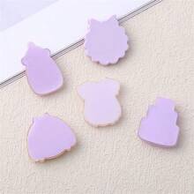 10pcs Cartoon Purple Princess Cake Bottle Shaped Resin Cabochons For Diy Hair Accessories Or Jewelry Making - Little Princess Series - View 5