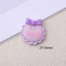 10pcs Cartoon Purple Princess Cake Bottle Shaped Resin Cabochons For Diy Hair Accessories Or Jewelry Making - Little Princess Series - View 8