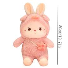 1 Pc Spot Mascot Doll Cute Transformation Small White Rabbit Plush Toy Girl Sleeping Holding Cloth Doll - 50cm - View 6
