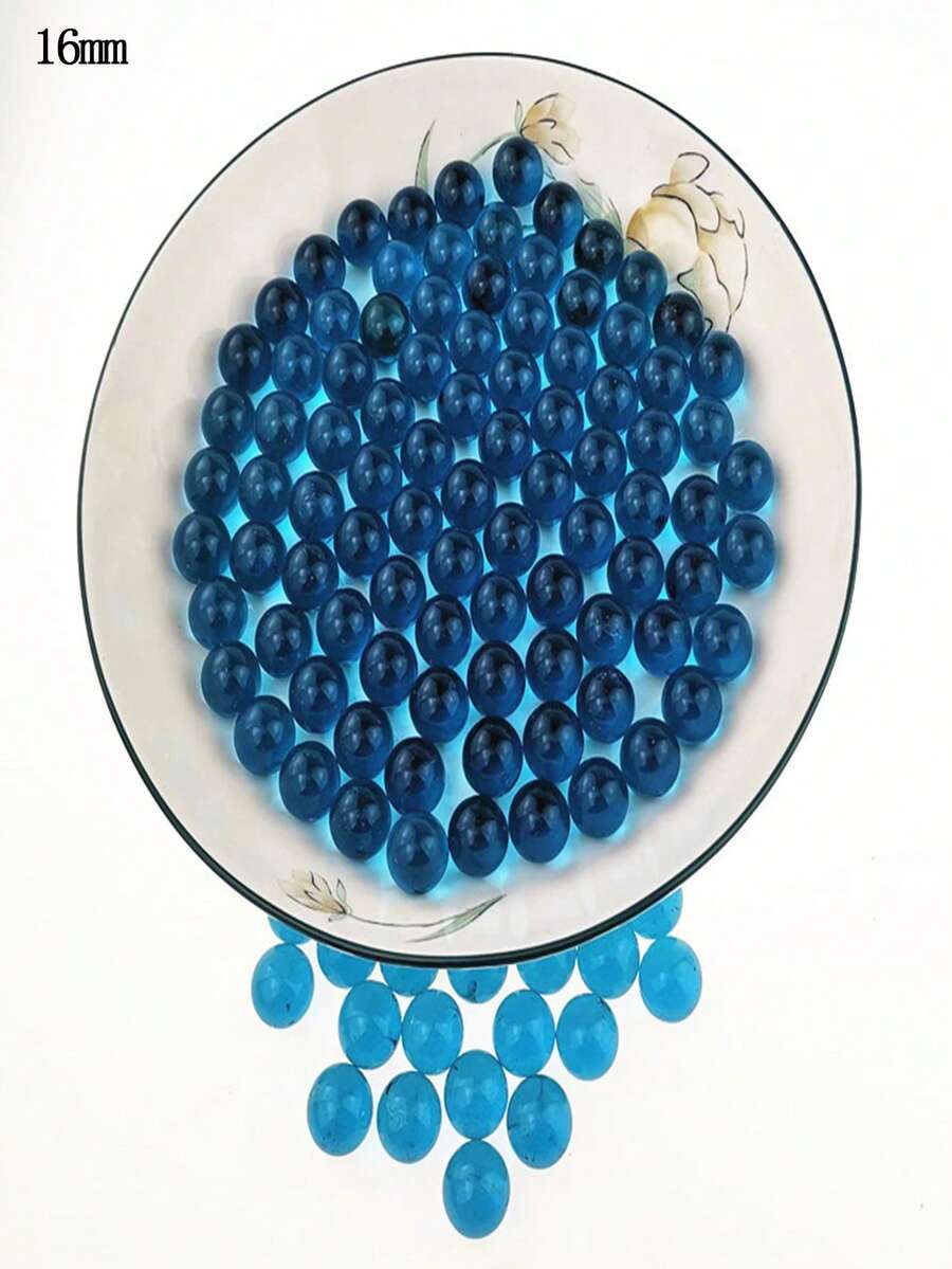 16mm Glass Marbles Wholesale, Retro Toy Glass Marble, Checkers Game, Colored Glass Balls - Sea Blue - View 1