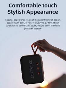 Zealot S75 便攜式無線音箱,48mm 揚聲器,雙振膜,內建 3000mah 電池,防水防塵