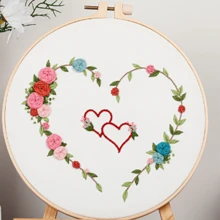 DIY手工刺繡套件-心形設計，附4套材料包，多色可選 - 彩色 - 查看 3
