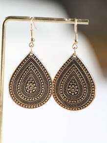 水滴形耳墜 - 銅色 - 查看 9