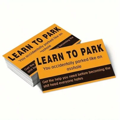 1 Pack Of 10pc/25pc/50pc/100pc Funny Parking Violation Cards