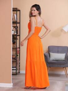 Women Dresses - Orange - View 4